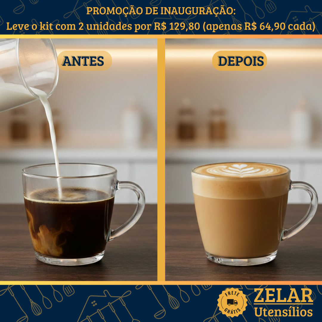 Espumador de Leite Portátil Premium