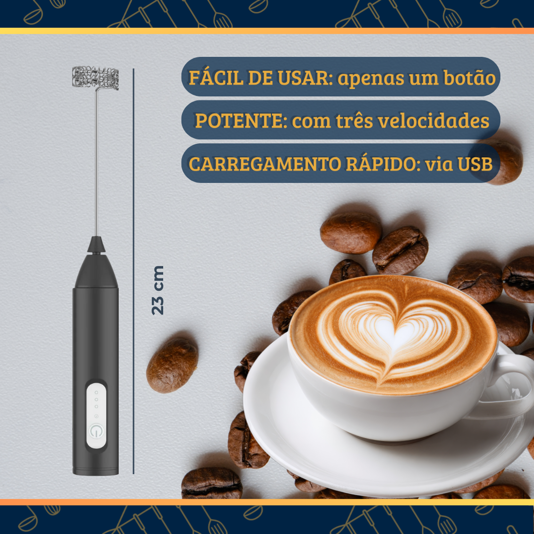 Espumador de Leite Portátil Premium