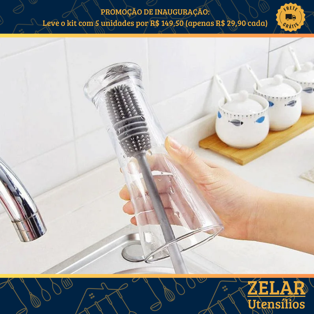 Escova de Silicone para Garrafas