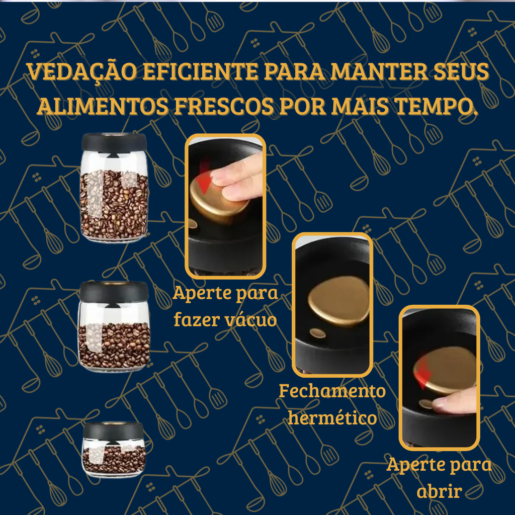 Conjunto de Potes Herméticos