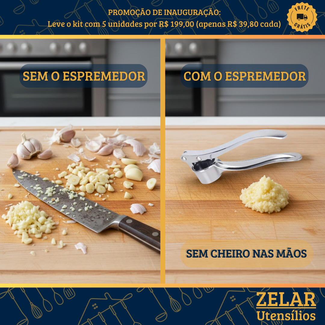 Espremedor de Alho Premium